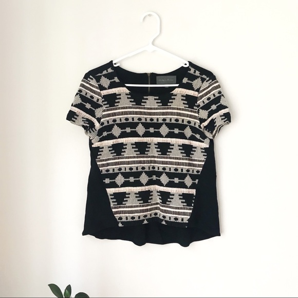 Sunday in Brooklyn Tops - Sunday in Brooklyn Black Embroidered Top